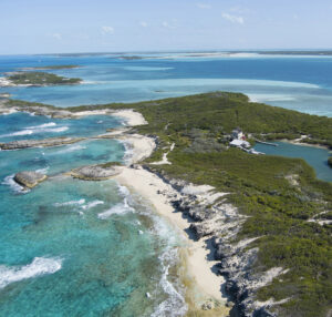 south ariel view of the beach at elizabeth island