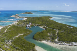 Aerial view of the marina