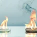 Photo demonstrating the benefit of Renewable Diesel vs Fossil Diesel burning