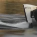 The electric outboard partnership unit on a boat